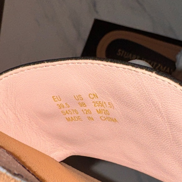 Stuart Weitzman Black Pearl-Embellished Slide Mules SIZE 9 - Picture 6 of 6